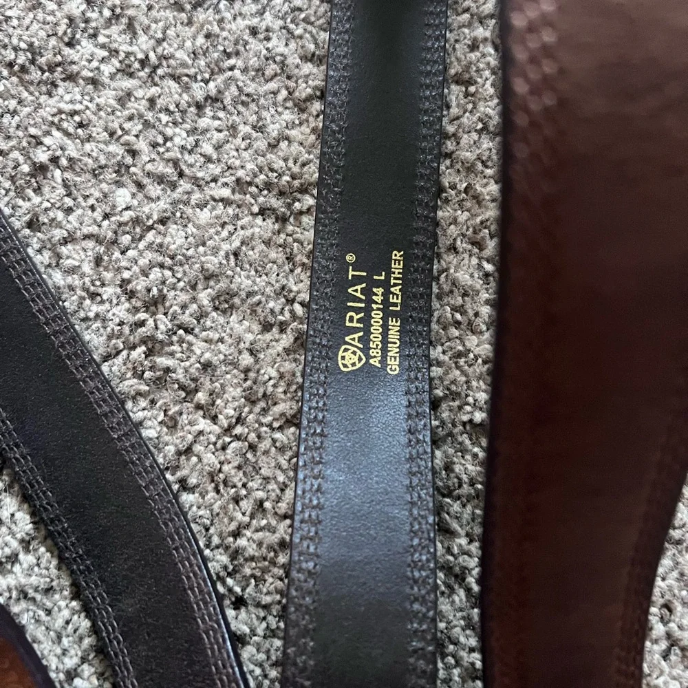 ARIAT Men's Adjustable Suspenders Brown Leather - Picture 2 of 3